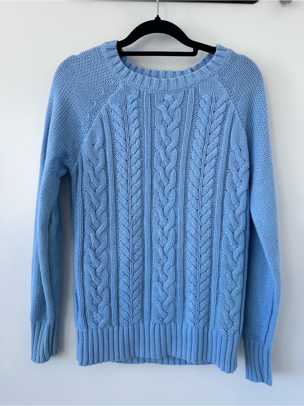 Old Navy Light Blue Cable Knit Crewneck Sweater